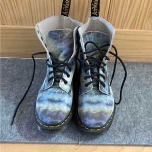 Dr. Martens Pascal 1460 Suede Tie-Dye Boots (barely worn)